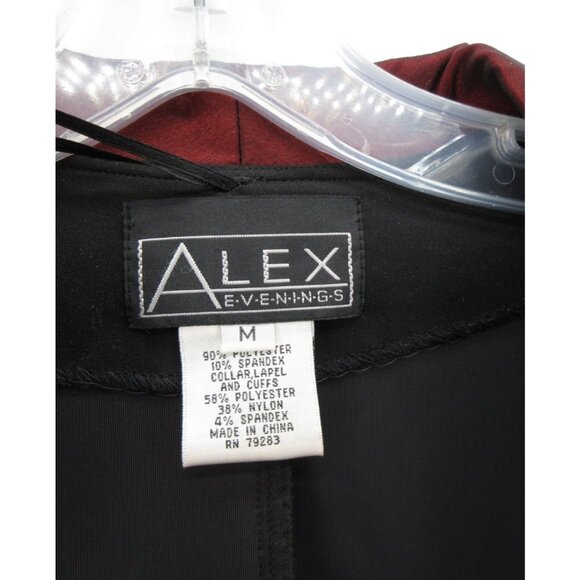 Alex Evenings Top Medium Velvet Blazer Blouse Shawl Dinner Party - Picture 8 of 10